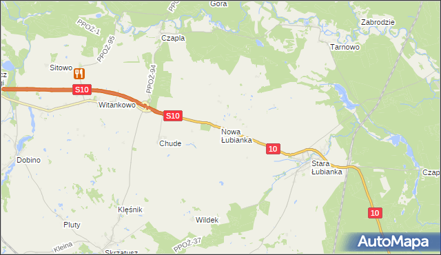 mapa Nowa Łubianka, Nowa Łubianka na mapie Targeo