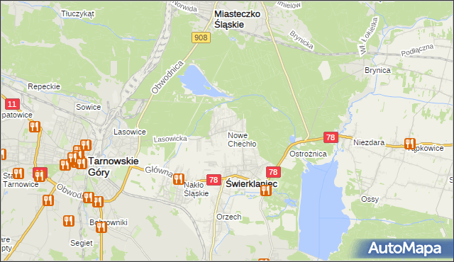 mapa Nowe Chechło, Nowe Chechło na mapie Targeo