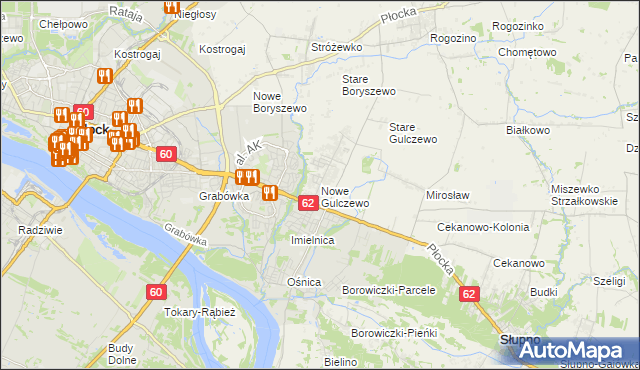 mapa Nowe Gulczewo, Nowe Gulczewo na mapie Targeo