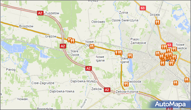 mapa Nowe Iganie, Nowe Iganie na mapie Targeo