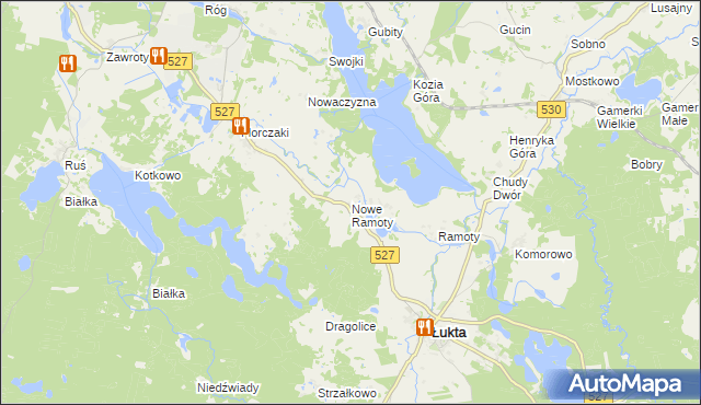 mapa Nowe Ramoty, Nowe Ramoty na mapie Targeo