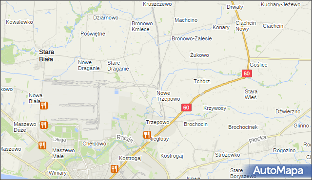 mapa Nowe Trzepowo, Nowe Trzepowo na mapie Targeo