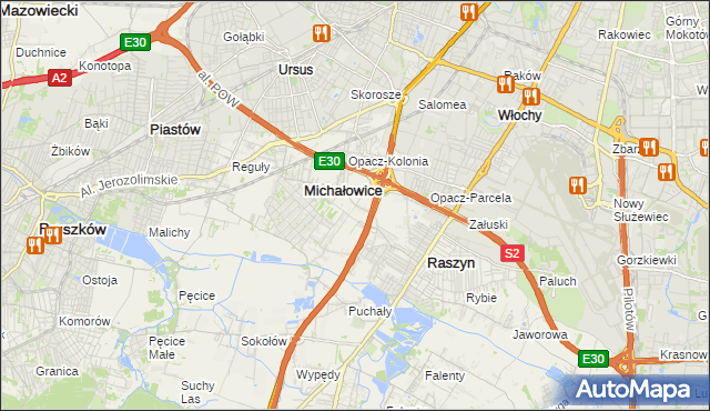 mapa Opacz Mała, Opacz Mała na mapie Targeo