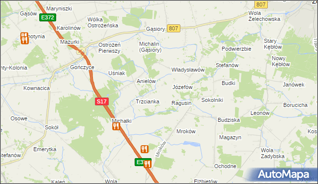 mapa Ostrożeń Trzeci, Ostrożeń Trzeci na mapie Targeo