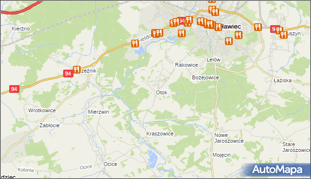 mapa Otok gmina Bolesławiec, Otok gmina Bolesławiec na mapie Targeo