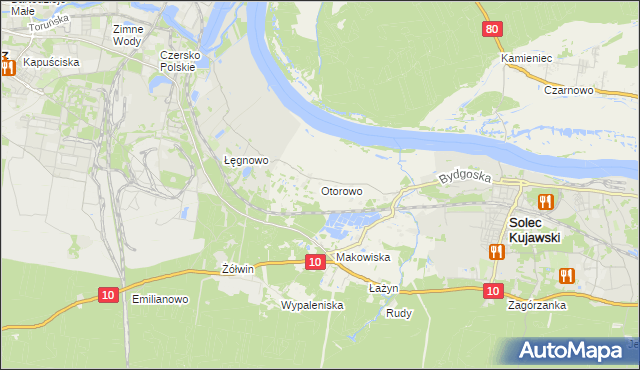 mapa Otorowo gmina Solec Kujawski, Otorowo gmina Solec Kujawski na mapie Targeo