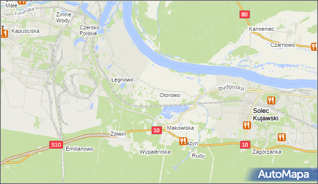 mapa Otorowo gmina Solec Kujawski, Otorowo gmina Solec Kujawski na mapie Targeo