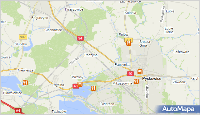 mapa Paczynka Osada, Paczynka Osada na mapie Targeo