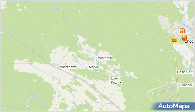 mapa Pasternik gmina Gromadka, Pasternik gmina Gromadka na mapie Targeo