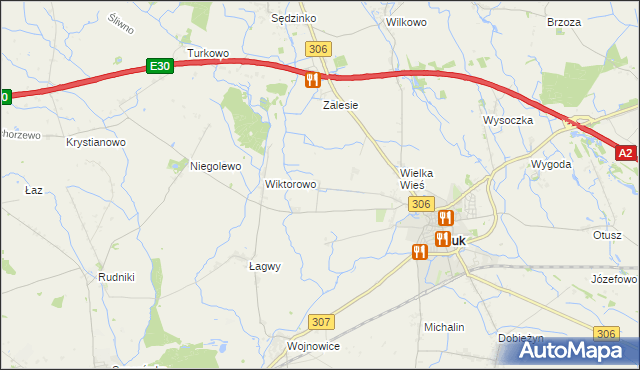 mapa Pawłówko gmina Buk, Pawłówko gmina Buk na mapie Targeo