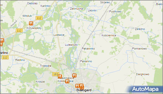 mapa Pękaninko, Pękaninko na mapie Targeo