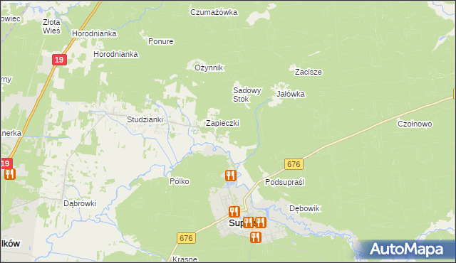 mapa Podjałówka, Podjałówka na mapie Targeo