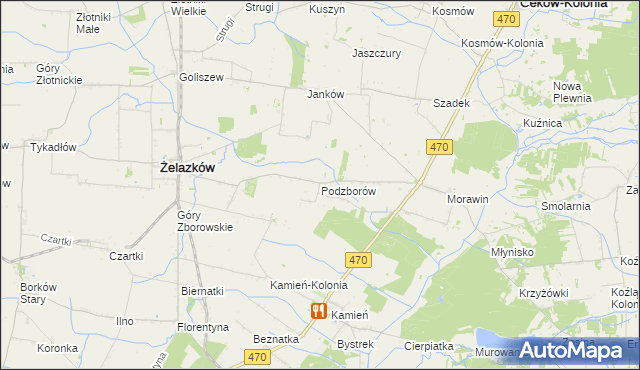 mapa Podzborów, Podzborów na mapie Targeo