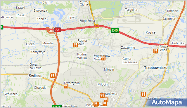 mapa Pogwizdów Nowy, Pogwizdów Nowy na mapie Targeo