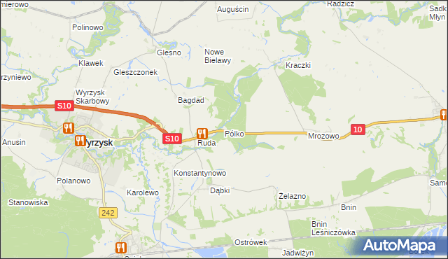 mapa Pólko gmina Sadki, Pólko gmina Sadki na mapie Targeo