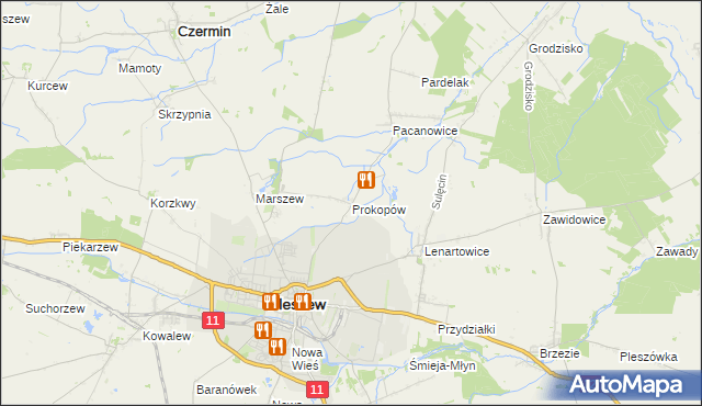 mapa Prokopów, Prokopów na mapie Targeo