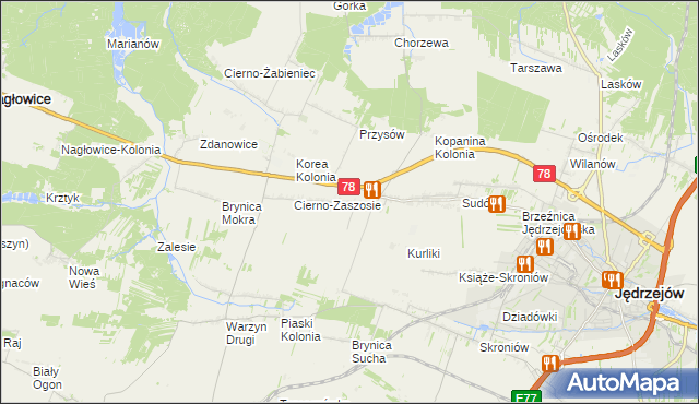 mapa Prząsław, Prząsław na mapie Targeo