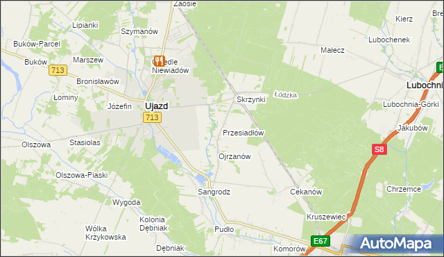 mapa Przesiadłów, Przesiadłów na mapie Targeo