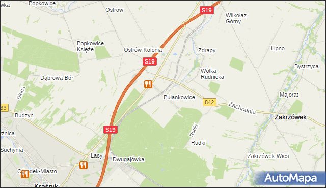 mapa Pułankowice, Pułankowice na mapie Targeo