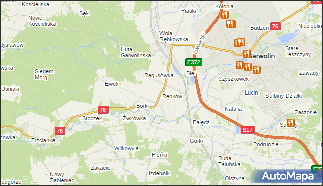 mapa Rębków, Rębków na mapie Targeo