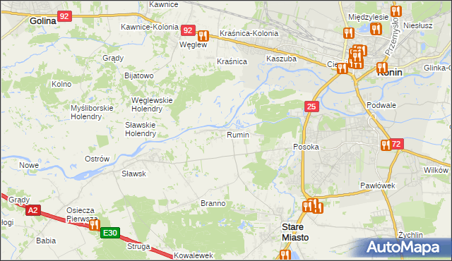 mapa Rumin, Rumin na mapie Targeo