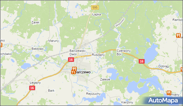 mapa Ruszajny, Ruszajny na mapie Targeo