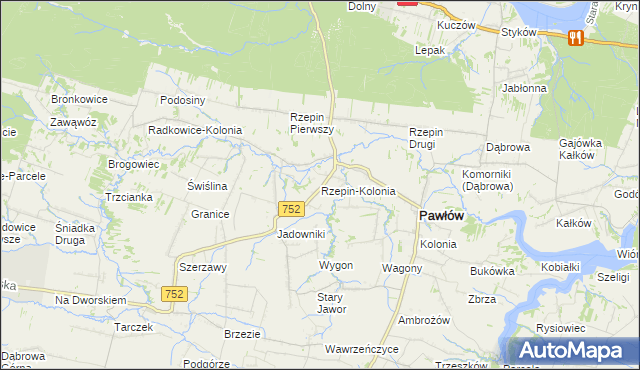 mapa Rzepin-Kolonia, Rzepin-Kolonia na mapie Targeo