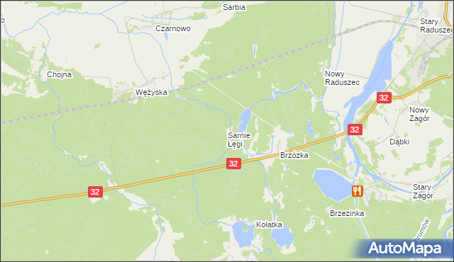 mapa Sarnie Łęgi, Sarnie Łęgi na mapie Targeo