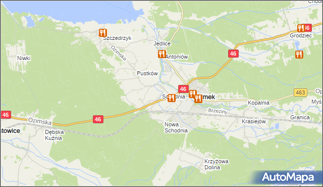 mapa Schodnia, Schodnia na mapie Targeo