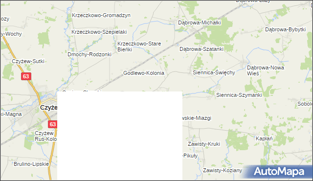 mapa Siennica-Lipusy, Siennica-Lipusy na mapie Targeo