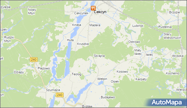 mapa Skrajna, Skrajna na mapie Targeo