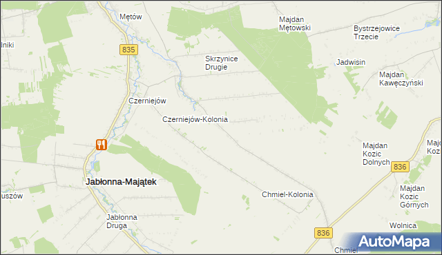 mapa Skrzynice-Kolonia, Skrzynice-Kolonia na mapie Targeo