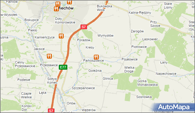 mapa Sławice Szlacheckie, Sławice Szlacheckie na mapie Targeo