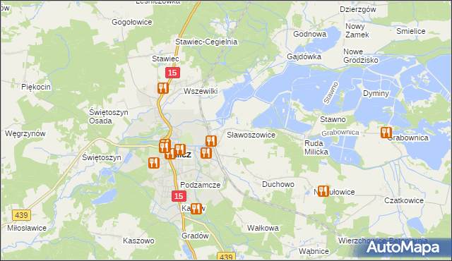 mapa Sławoszowice, Sławoszowice na mapie Targeo