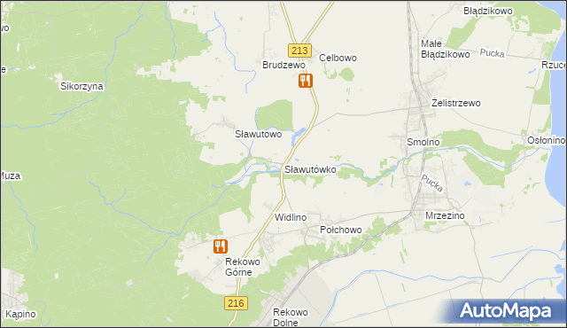 mapa Sławutówko, Sławutówko na mapie Targeo