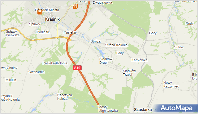 mapa Słodków Drugi, Słodków Drugi na mapie Targeo