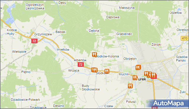 mapa Słodków-Kolonia, Słodków-Kolonia na mapie Targeo