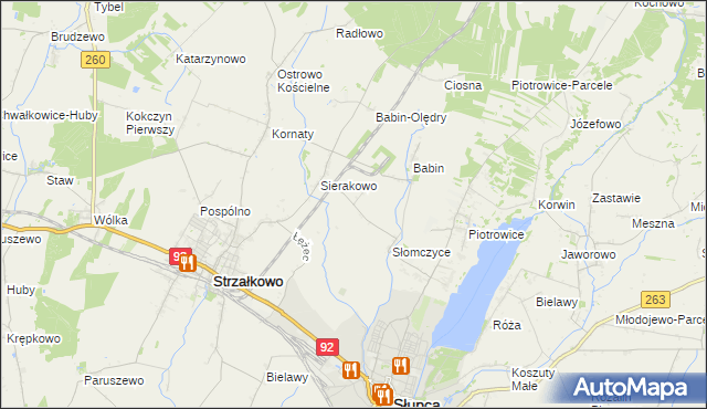 mapa Słomczyce-Parcele, Słomczyce-Parcele na mapie Targeo