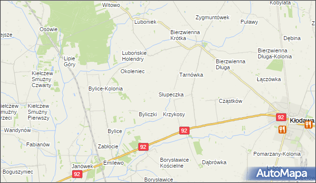 mapa Słupeczka, Słupeczka na mapie Targeo