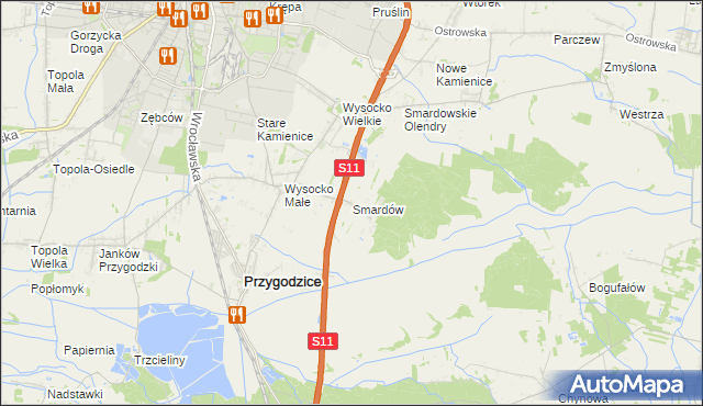 mapa Smardów, Smardów na mapie Targeo