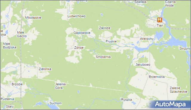 mapa Smolarnia gmina Osie, Smolarnia gmina Osie na mapie Targeo