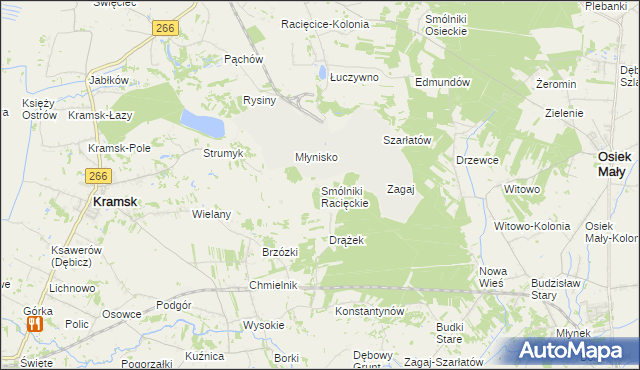 mapa Smólniki Racięckie, Smólniki Racięckie na mapie Targeo