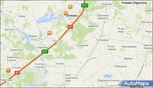 mapa Śniadków, Śniadków na mapie Targeo