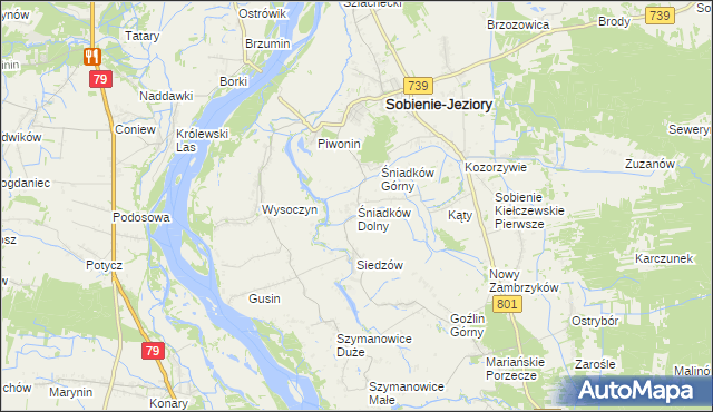 mapa Śniadków Dolny, Śniadków Dolny na mapie Targeo