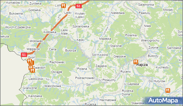 mapa Sól-Kiczora, Sól-Kiczora na mapie Targeo