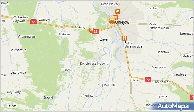 mapa Spycimierz, Spycimierz na mapie Targeo