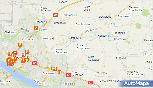 mapa Stare Boryszewo, Stare Boryszewo na mapie Targeo