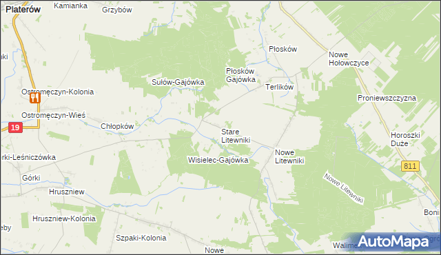 mapa Stare Litewniki, Stare Litewniki na mapie Targeo