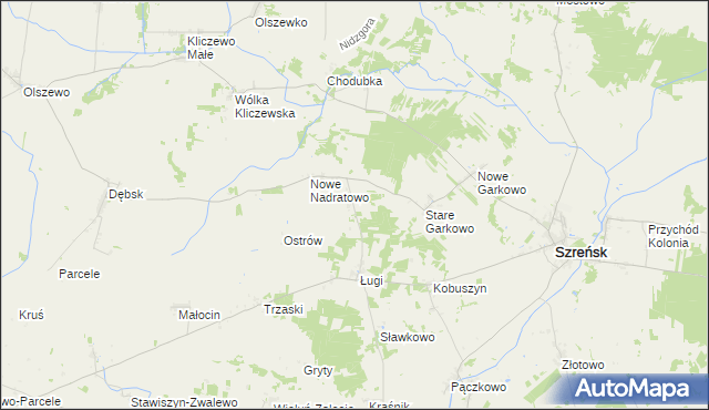 mapa Stare Nadratowo, Stare Nadratowo na mapie Targeo