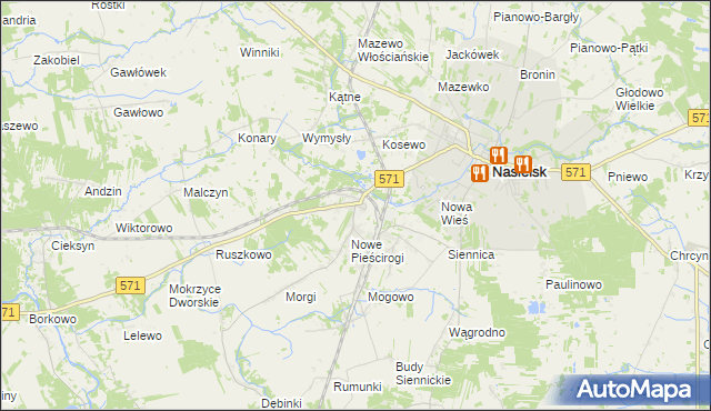 mapa Stare Pieścirogi, Stare Pieścirogi na mapie Targeo